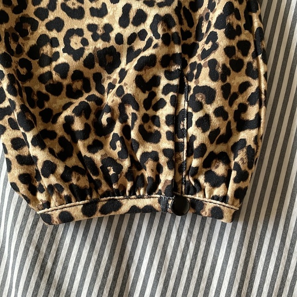 APC Dorothea brown leopard print cotton blend dress w/fabric tie belt S Worn 1x - Picture 13 of 13